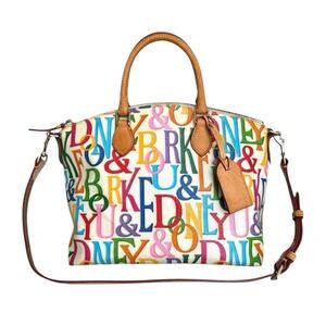 Dooney & Bourke Retro Grafica Shoulder Bag Colorful Satchel Vachetta Crossbody